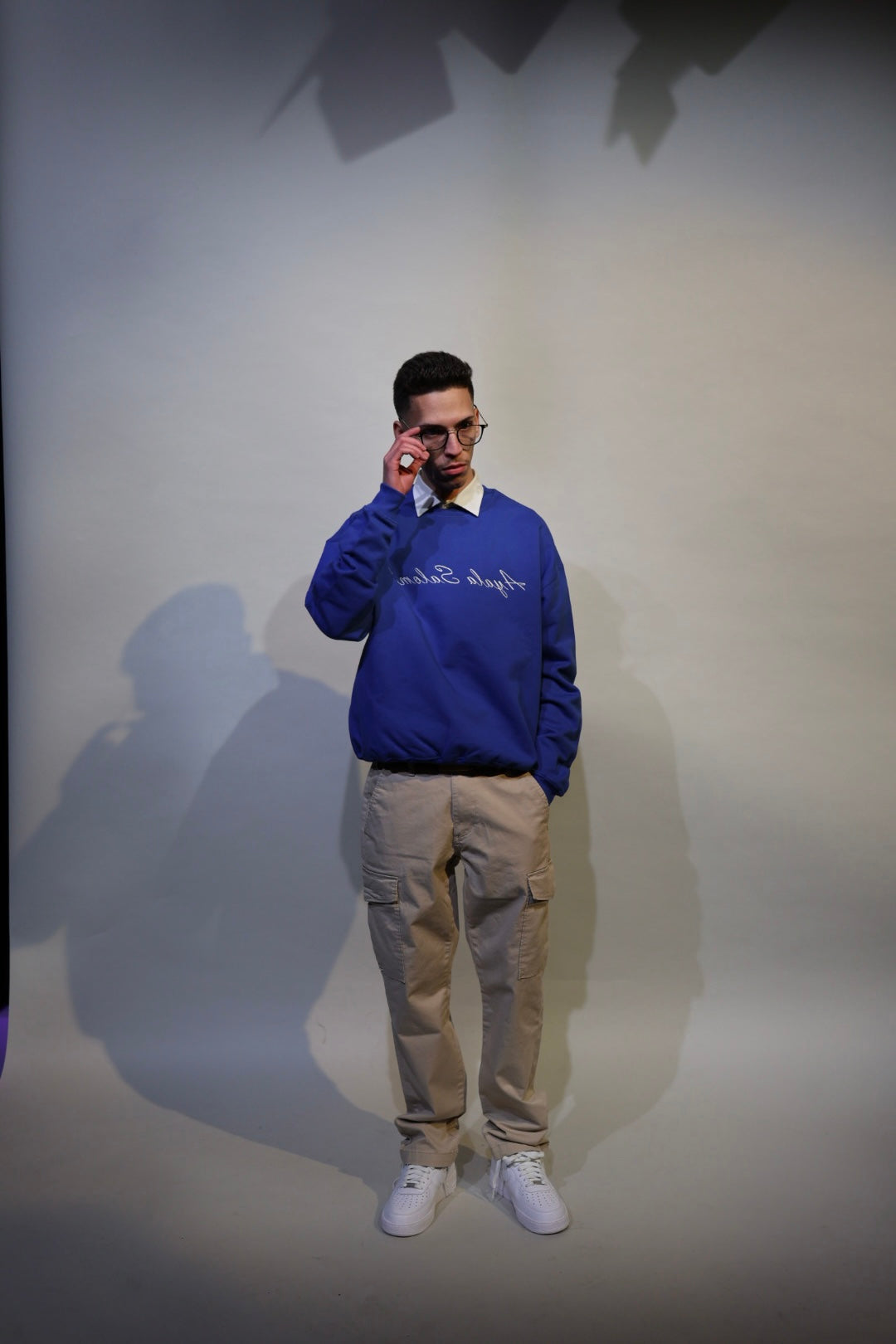 COBALT BLUE Reverse Sweater